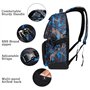 2 Ensembles Sac à Dos école à la Mode Impression Cartable garçons Sport Casual Poitrine Pack Sac à Dos pour Ordinateur Portable 