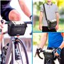 CestMall Sac Avant de Vélo, Sac Avant de Vélo Etanche, Sacoches de Guidon avec Grande Capacité, Sac Bandoulière Epaule avec Supp