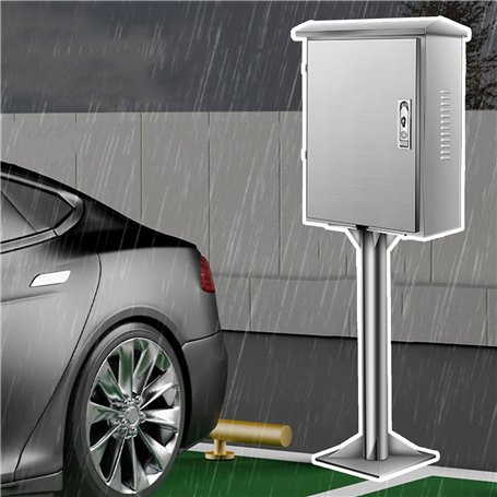 Poteau de Borne de Recharge Boîtier de Support de Chargeur de Véhicule Électrique Toutes Saisons