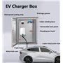 Poteau de Borne de Recharge Support de Chargeur pour Véhicule Électrique Autonome avec Boîtier Verrouillable, Socle de Chargeur 