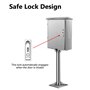 Poteau de Borne de Recharge Support de Chargeur pour Véhicule Électrique Autonome avec Boîtier Verrouillable, Socle de Chargeur 