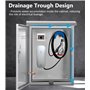 Poteau de Borne de Recharge Support de Chargeur pour Véhicule Électrique Autonome avec Boîtier Verrouillable, Socle de Chargeur 