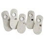 Lot de 5 paires de chaussettes invisibles pour femme avec doublure invisible - Couleur pure - Antidérapantes - Pour l'été