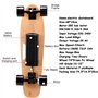Skateboard électrique avec télécommande, vitesse maximale de 35 km/h, charge maximale de 79 kg, longboard complet pour adultes e
