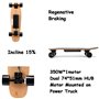 Skateboard électrique avec télécommande, vitesse maximale de 35 km/h, charge maximale de 79 kg, longboard complet pour adultes e
