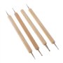 Lot de 4 stylos à double tête spirale pour indentation d'argile souple Outil de modelage