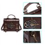 HUAXM Vintage Steampunk Sac à Dos Retro Gothique Main en Cuir Sac Messenger Moyen Age Sac à bandoulière pour Ordinateur Portable