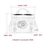 HUAXM Vintage Steampunk Sac à Dos Retro Gothique Main en Cuir Sac Messenger Moyen Age Sac à bandoulière pour Ordinateur Portable