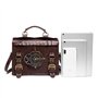 HUAXM Vintage Steampunk Sac à Dos Retro Gothique Main en Cuir Sac Messenger Moyen Age Sac à bandoulière pour Ordinateur Portable