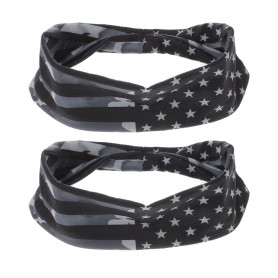BESPORTBLE Bandeau De Sport Unisexe - Lot De 2 Bandeaux Élastiques À Motif Drapeau Américain Pour Entraînement Course À Pied Et