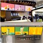 TRAGLO Panneau de Menu Mural rétroéclairé à LED 3 pièces Cadre à Clipser Mince Boîte à lumière LED Écran d'affichage de Restaura