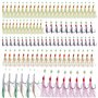 LPATTERN 22 Paquets Sabiki Pêche Maquereau Plumes Leurre Mer Pollack Hareng Sabiki Pêche Mer Leurres de Pêche Plumes Crochets Ap