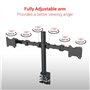 Fleximounts D1D Support de Bureau pour 2 Écrans LCD de 10"-27" (25cm-68cm), Clamp Équipé, Charge Max 10kg par Moniteur