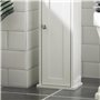 SoBuy® FRG135-W Support Papier Toilette Armoire Porte-Papier Toilette Porte Brosse WC Meuble de Salle de Bain sur Pied en Bois -