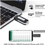 1 6 Go Mini enregistreur vocal numérique de 128 kbps, USB Enregistreur vocal audio, 50 heures d'enregistrement d'une opération à