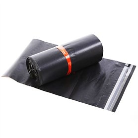EVANEM Lot de 100 Sacs de courrier adhésifs Noirs Auto-adhésifs