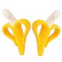 Sunnysam 2 pièces scellé bébé Banane Jouet de Dentition Doux Silicone Infantile Formation de Dentition Brosse à Dents