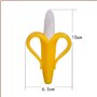 Sunnysam 2 pièces scellé bébé Banane Jouet de Dentition Doux Silicone Infantile Formation de Dentition Brosse à Dents