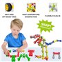 ChaneeHann Jeu de Construction, Blocs de Construction 110 pièces, Jouet éducatif STEM, interactif et éducatif pour Enfants de 3-