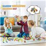 ChaneeHann Jeu de Construction, Blocs de Construction 110 pièces, Jouet éducatif STEM, interactif et éducatif pour Enfants de 3-