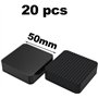 Lot de 10 paires de bandes Velcro autocollantes double face pour textiles et tissus - 50 x 50 mm - Avec adhésif haute performanc