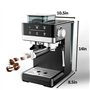 ZyKnaurral Machine à Expresso Chaud et Froid 20 Bars avec mousseur à Lait Machine à café à Vapeur pour Lattes Simples ou Doubles