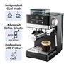ZyKnaurral Machine à Expresso Chaud et Froid 20 Bars avec mousseur à Lait Machine à café à Vapeur pour Lattes Simples ou Doubles