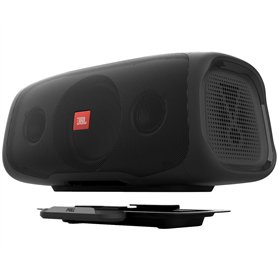 JBL BASSPRO Go Plus avec Chargeur Domestique : Subwoofer Actif Caisson de Basse Voiture Actif et Enceinte Bluetooth de 200 Watts