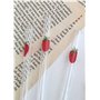 Karriter Tasse à Eau Borosilicate Mignon Fraise Lait de Verres Boire Verres Coupe avec Paille (Color : A)