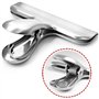 YuCool Lot de 6 pinces à frites en acier inoxydable, 11,9 cm de large pour le stockage des aliments, grande poignée en papier du