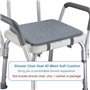 Tapis de Chaise de Douche – Coussin en Maille Douce 4D pour Banc de Bain rembourré pour Personnes âgées handicapées, handicapées