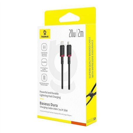 Câble USB-C vers Lightning Baseus P10377800U01-03 Noir Rouge 2 m