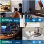 Tenda A18 Pro Répéteur WiFi Puissant AC1200, Amplificateur WiFi Port Gigabit, 2 Antennes 3dBi Signal Renforcé Extender, Mode AP,