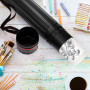 QuyiFa Petit tube pour affiches avec sangle, extensible de 77,8 cm à 132,1 cm, étui de rangement en plastique pour documents et 