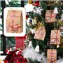 24PCS Boîtes Cadeaux de Noël avec Ficelles Jutes Pochettes Emballage Cadeau Boîtes Bonbons Chocolat pour Fête Noël Anniversaire 