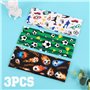 3pcs Bandeaux Large Cheveux Garçon Headband Serre Tête Élastique Forme Football TrophéeDessin Animé Vert Blanc Noir Bandeau de C