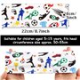 3pcs Bandeaux Large Cheveux Garçon Headband Serre Tête Élastique Forme Football TrophéeDessin Animé Vert Blanc Noir Bandeau de C