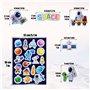 BETESSIN 266Pcs (16 Feuilles) Autocollants Stickers Gommettes Espace pour Enfant Autocollant Récompense Décoration pour l'Artisa