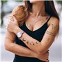 BETESSIN 100Pcs Tatouages Ephémères Tatouages Temporaires Femmes Fille pour Visage Corps Main