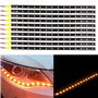 TABEN Lot de 10 bandes lumineuses LED 12 V pour voiture et moto 30 cm Ambre 1210-15SMD