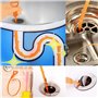 SENHAI Lot de 7 Furet Déboucheurs, 20 Pouces / 60cm Nettoyeurs pour Drain Outils de Nettoyage de Cheveux, 2 en Acier Inoxydable 