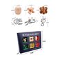 Chonor 6 Pièces 3D Puzzle en Métal Casse-tête en Bois - Classique Brain Teaser IQ Puzzle Éducatif Jouet Jeu Jigsaw pour Enfants 
