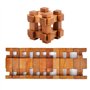 Chonor 6 Pièces 3D Puzzle en Métal Casse-tête en Bois - Classique Brain Teaser IQ Puzzle Éducatif Jouet Jeu Jigsaw pour Enfants 