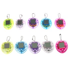 KERDEJAR Machine de Jeu électronique numérique virtuelle pour Animaux de Compagnie en Forme de Coeur Mignon LCD avec Porte-clés