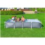 Piscine hors sol rectangulaire Steel Pro™ imprimée graphique 366 x 201 x66 cm, filtre à cartouche