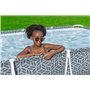 Piscine hors sol rectangulaire Steel Pro™ imprimée graphique 366 x 201 x66 cm, filtre à cartouche