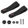 Be In Your Mind 4pcs Bouton de Crochet Boucle de Cou Tête de Guitare en Cuir Noir Sangle Adaptateur de Tête de Guitare et Boucle