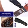 Be In Your Mind 4pcs Bouton de Crochet Boucle de Cou Tête de Guitare en Cuir Noir Sangle Adaptateur de Tête de Guitare et Boucle