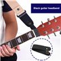 Be In Your Mind 4pcs Bouton de Crochet Boucle de Cou Tête de Guitare en Cuir Noir Sangle Adaptateur de Tête de Guitare et Boucle