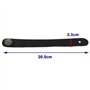Be In Your Mind 4pcs Bouton de Crochet Boucle de Cou Tête de Guitare en Cuir Noir Sangle Adaptateur de Tête de Guitare et Boucle
